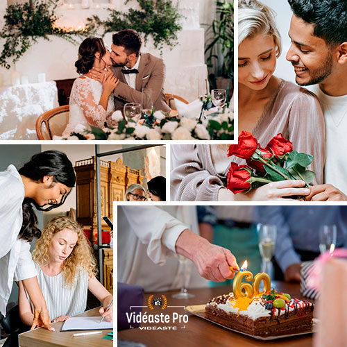 Vidéos personnalisées – mariage, anniversaire, couple, EVJF, famille, entreprise